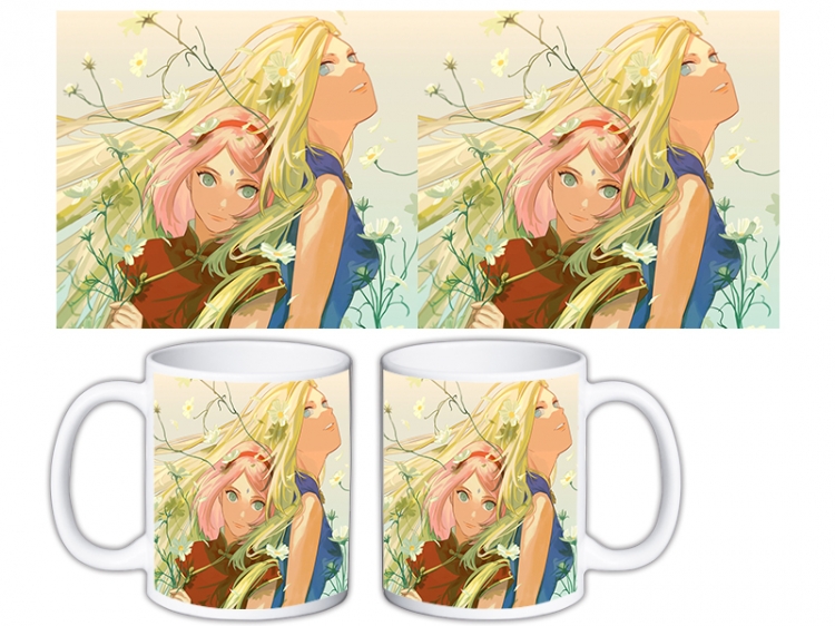 Naruto Anime color printing ceramic mug cup price for 5 pcs MKB-1597
