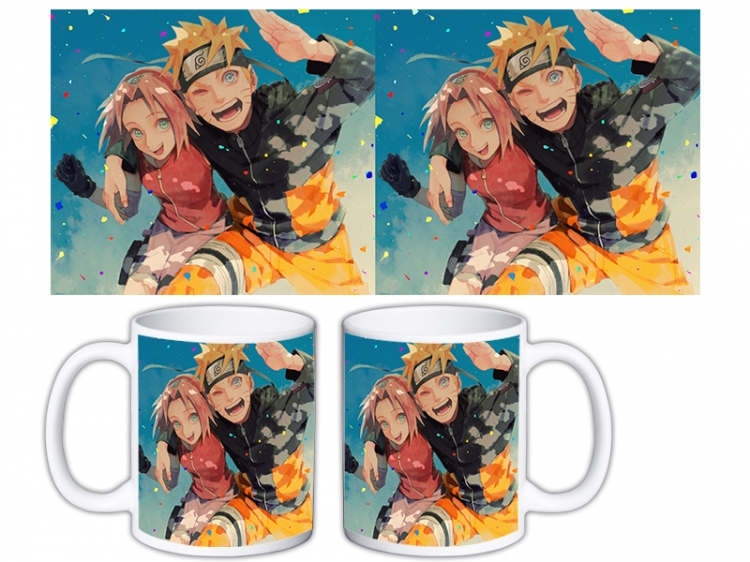 Naruto Anime color printing ceramic mug cup price for 5 pcs  MKB-1598