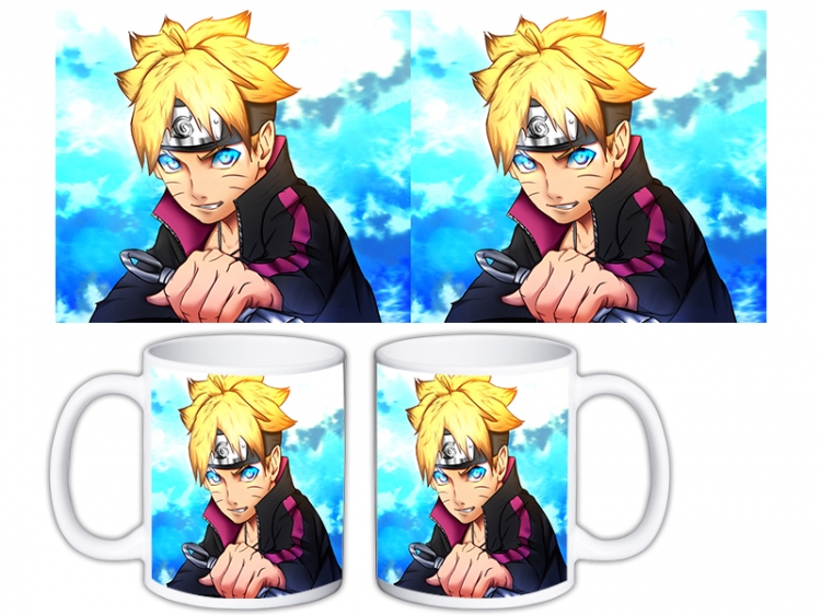 Naruto Anime color printing ceramic mug cup price for 5 pcs MKB-1577