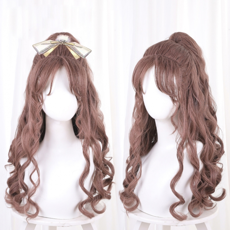 Light and Night Half-head ponytail long curly hair cos wig 525B  price for 2 pcs