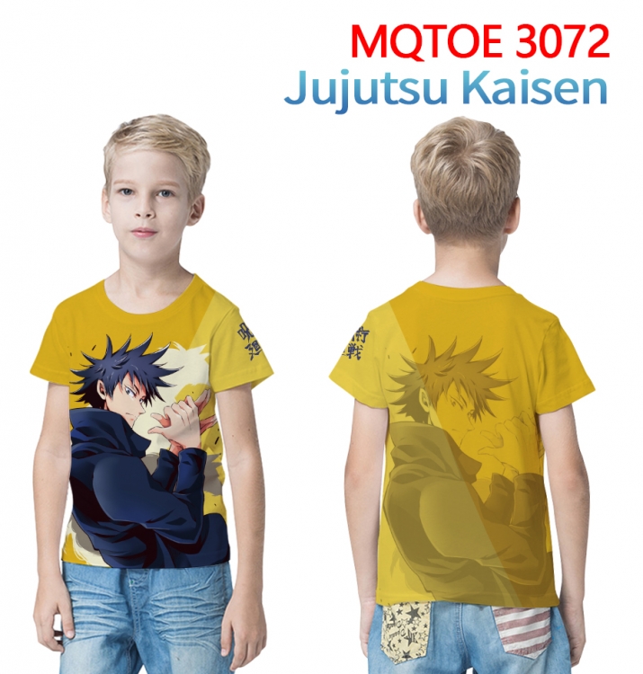 Jujutsu Kaisen full-color printed short-sleeved T-shirt 60 80 100 120 140 160 6 sizes for children MQTOE-3072