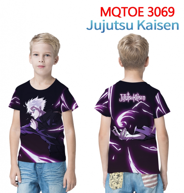 Jujutsu Kaisen full-color printed short-sleeved T-shirt 60 80 100 120 140 160 6 sizes for children MQTOE-3069