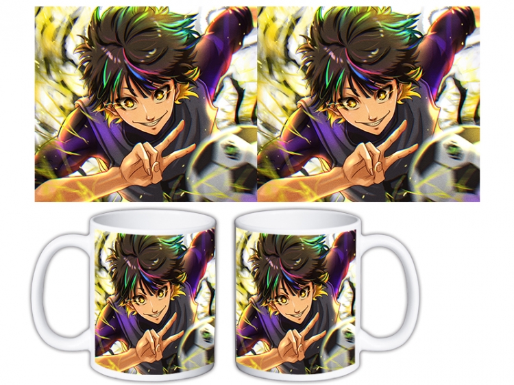 BLUE LOCK Anime color printing ceramic mug cup price for 5 pcs MKB-1631