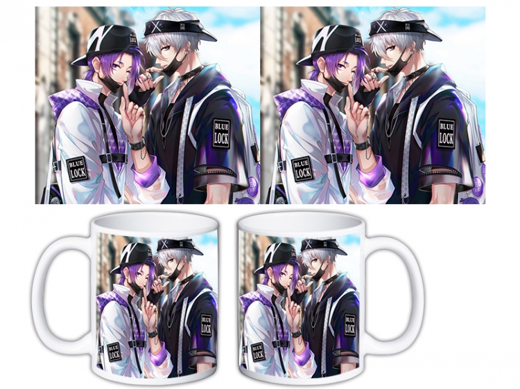 BLUE LOCK Anime color printing ceramic mug cup price for 5 pcs MKB-1619