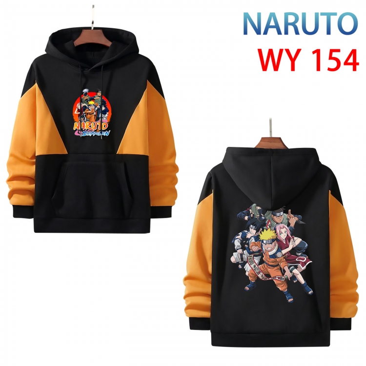 Naruto Anime color contrast patch pocket sweater from XS to 4XL WY-154-2