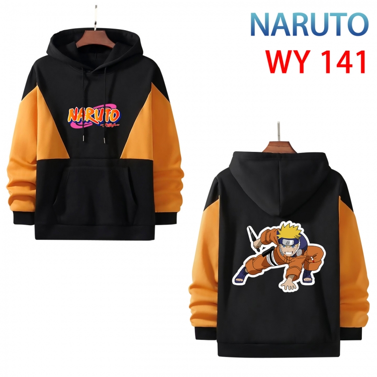 Naruto Anime color contrast patch pocket sweater from XS to 4XL WY-141-2