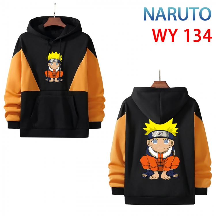 Naruto Anime color contrast patch pocket sweater from XS to 4XL WY-134-2