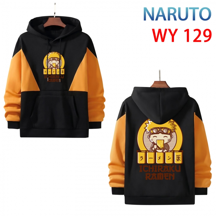 Naruto Anime color contrast patch pocket sweater from XS to 4XL WY-129-2