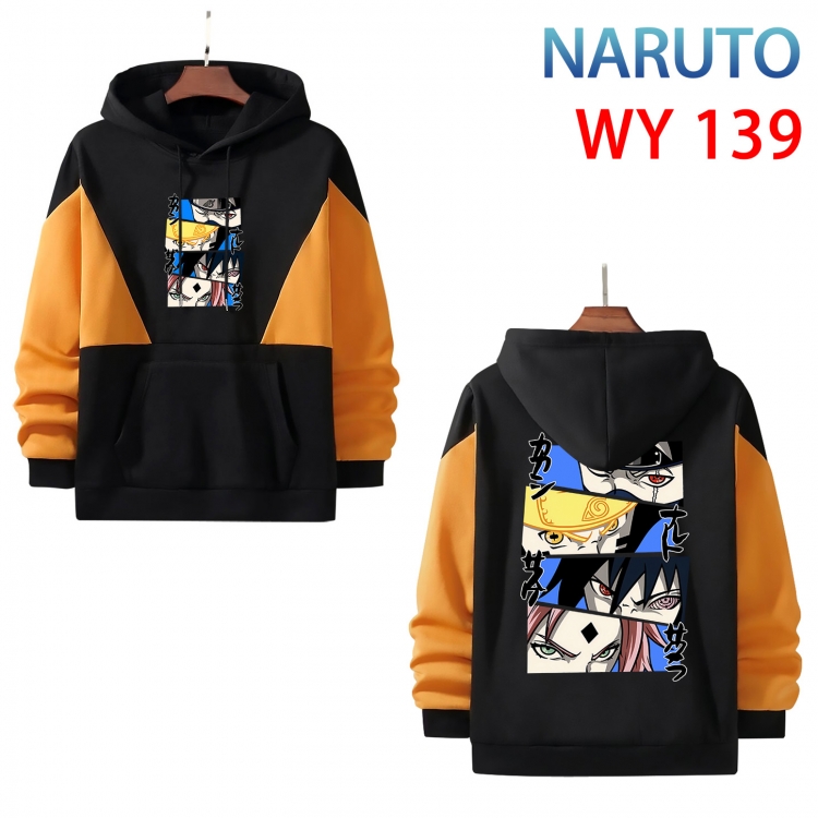 Naruto Anime color contrast patch pocket sweater from XS to 4XL WY-139-2