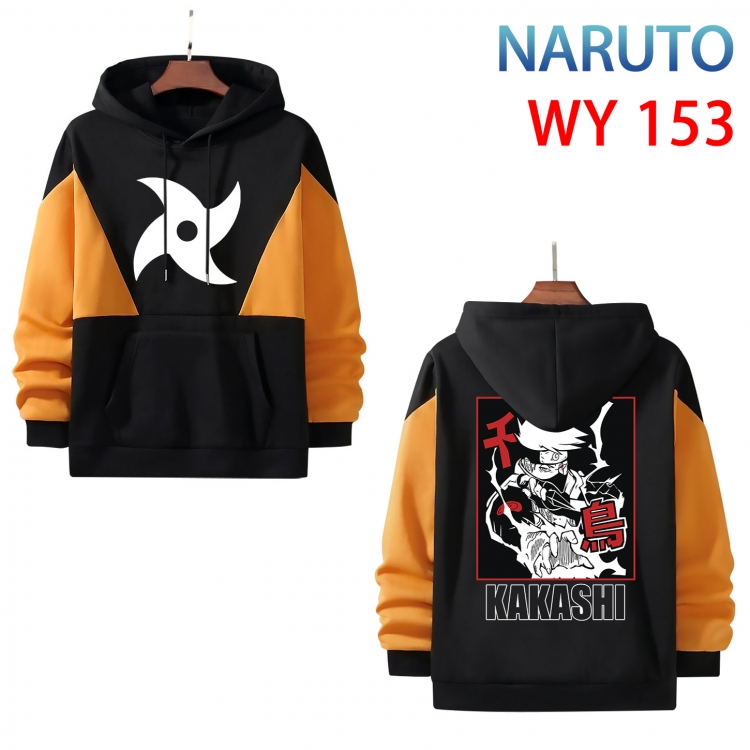 Naruto Anime color contrast patch pocket sweater from XS to 4XL WY-153-2