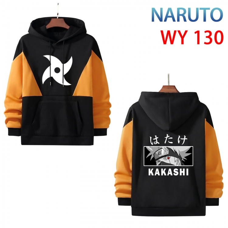Naruto Anime color contrast patch pocket sweater from XS to 4XL WY-130-2