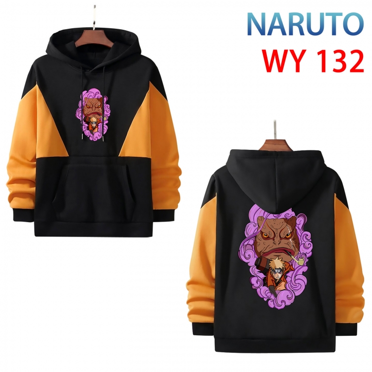 Naruto Anime color contrast patch pocket sweater from XS to 4XL WY-132-2