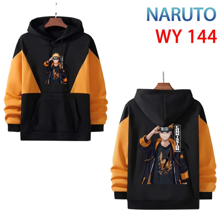 Naruto Anime color contrast patch pocket sweater from XS to 4XL WY-144-2
