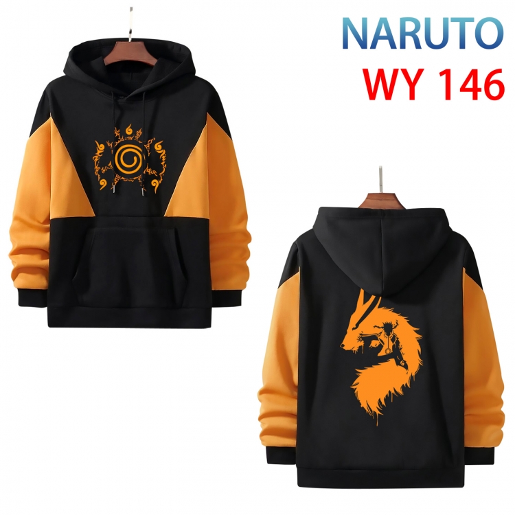 Naruto Anime color contrast patch pocket sweater from XS to 4XL WY-146-2