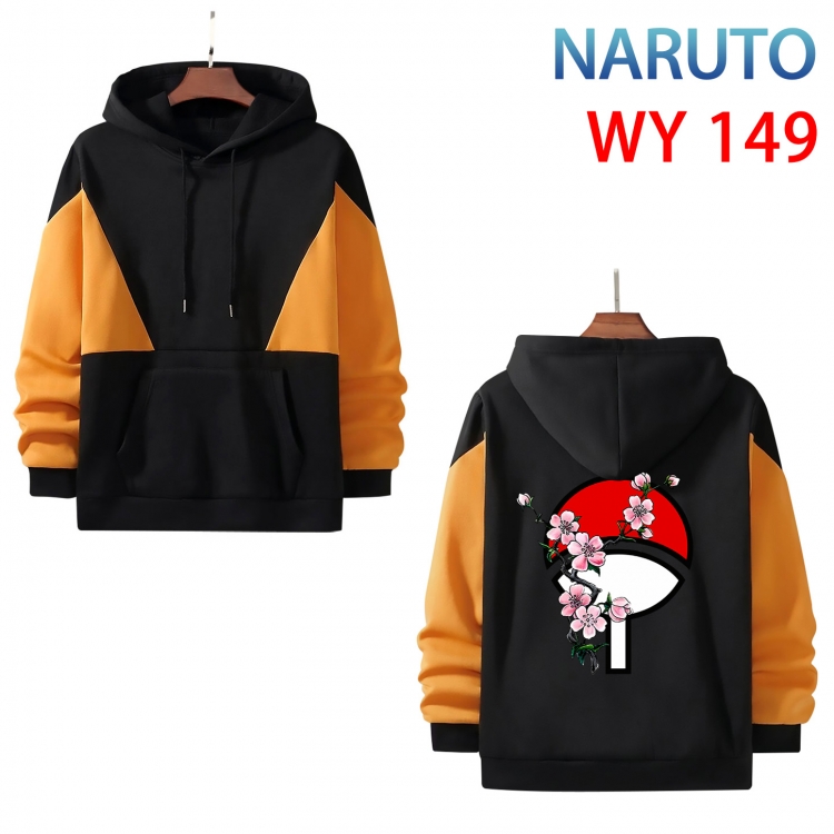 Naruto Anime color contrast patch pocket sweater from XS to 4XL WY-149-2