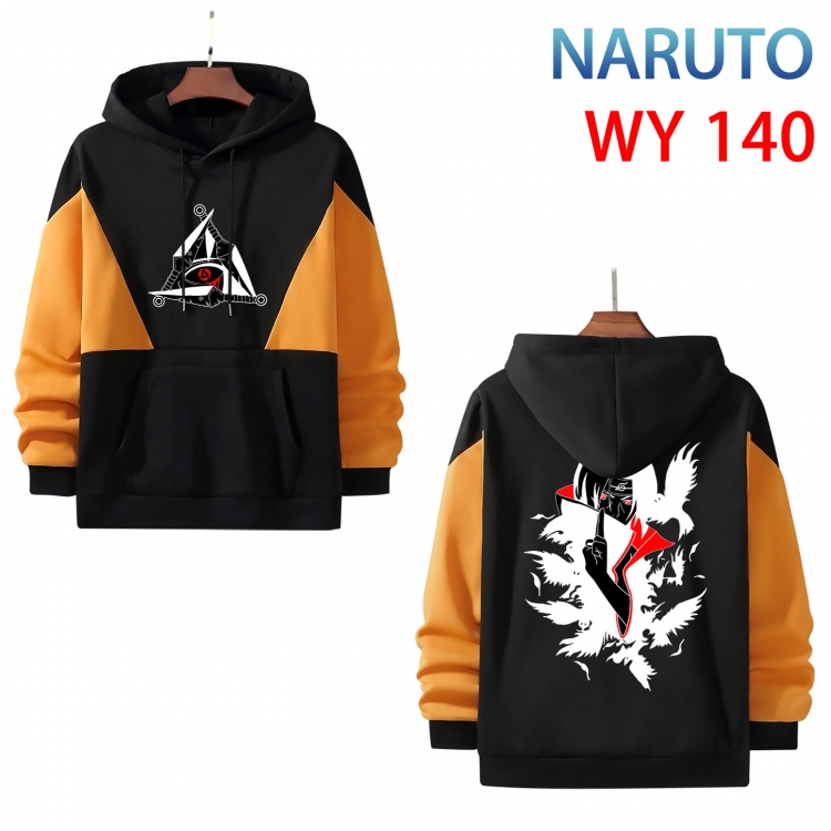 Naruto Anime color contrast patch pocket sweater from XS to 4XL WY-140-2