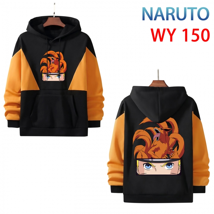 Naruto Anime color contrast patch pocket sweater from XS to 4XL WY-150-2