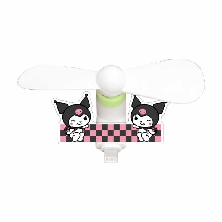 sanrio Acrylic phone fan with 3 interfaces of 8.5X3.5CM (note for ordering: Android, Apple, Huawei) price for 5 pcs