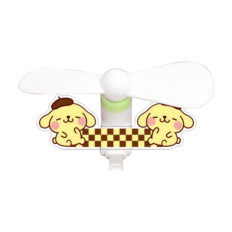 sanrio Acrylic phone fan with 3 interfaces of 8.5X3.5CM (note for ordering: Android, Apple, Huawei) price for 5 pcs