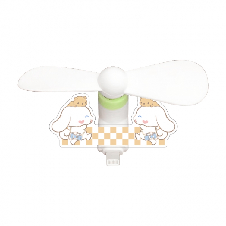 sanrio Acrylic phone fan with 3 interfaces of 8.5X3.5CM (note for ordering: Android, Apple, Huawei) price for 5 pcs