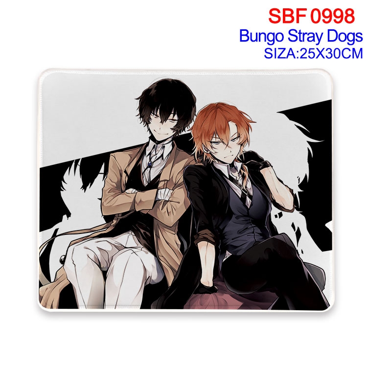 Bungo Stray Dogs Anime peripheral edge lock mouse pad 25X30cm  SBF-998-2