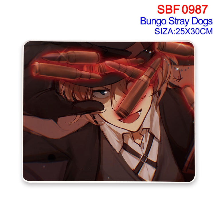 Bungo Stray Dogs Anime peripheral edge lock mouse pad 25X30cm SBF-987-2