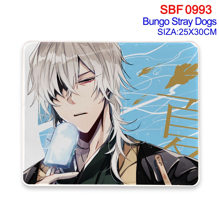 Bungo Stray Dogs Anime peripheral edge lock mouse pad 25X30cm SBF-993-2