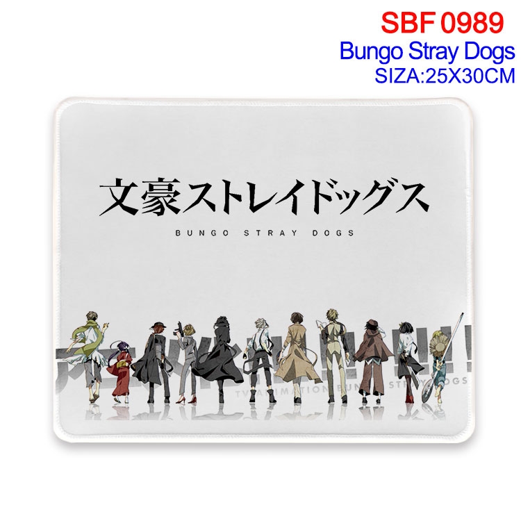 Bungo Stray Dogs Anime peripheral edge lock mouse pad 25X30cm SBF-989-2