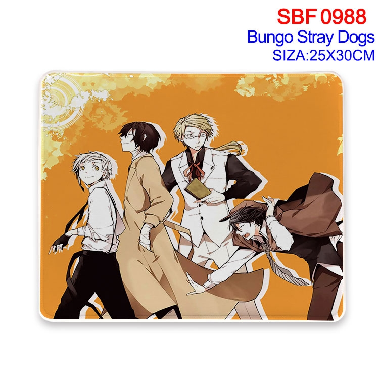 Bungo Stray Dogs Anime peripheral edge lock mouse pad 25X30cm SBF-988-2