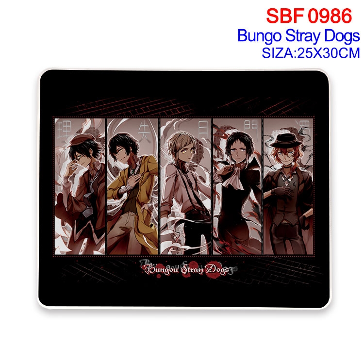 Bungo Stray Dogs Anime peripheral edge lock mouse pad 25X30cm SBF-986-2