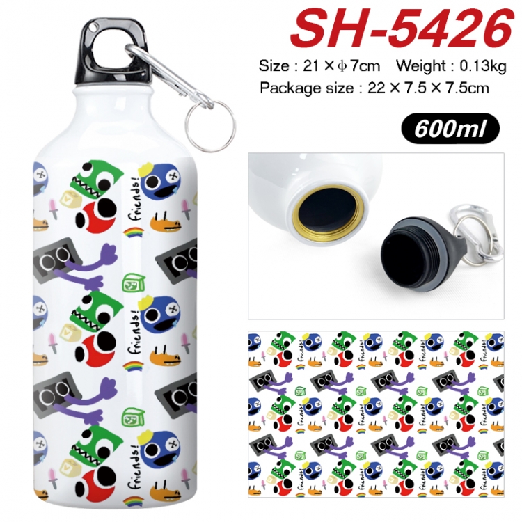 Rainbow Friend Anime print sports kettle aluminum kettle water cup 21x7cm SH-5426
