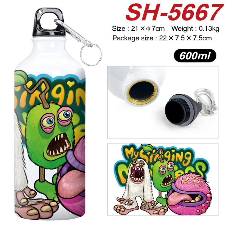 My Singing Monsters Anime print sports kettle aluminum kettle water cup 21x7cm SH-5667