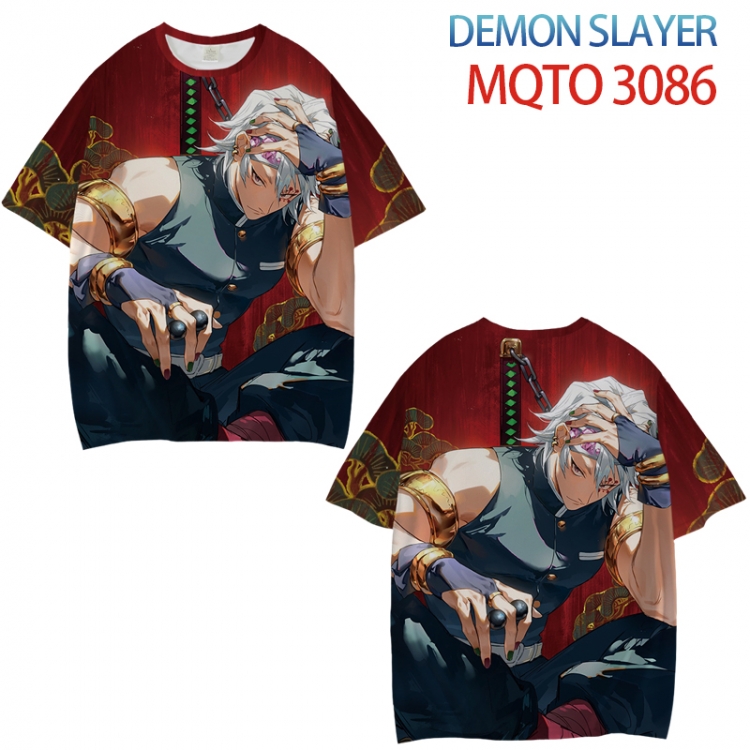Demon Slayer Kimets Full color printed short sleeve T-shirt from XXS to 4XL MQTO-3086-3