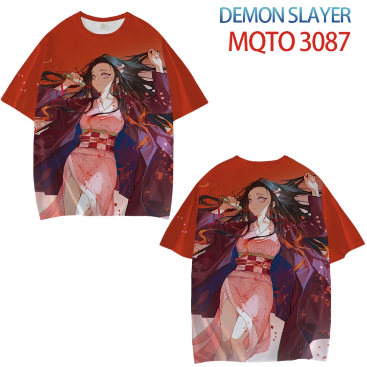Demon Slayer Kimets Full color printed short sleeve T-shirt from XXS to 4XL MQTO-3087-3
