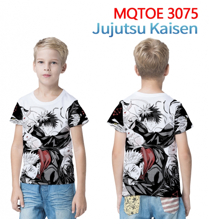 Jujutsu Kaisen full-color printed short-sleeved T-shirt 60 80 100 120 140 160 6 sizes for children MQTOE075