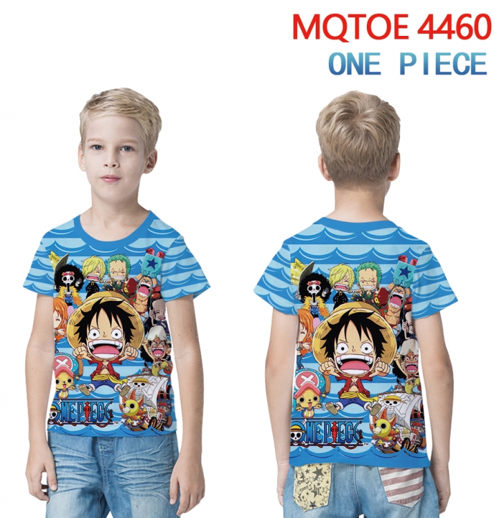 One Piece full-color printed short-sleeved T-shirt 60 80 100 120 140 160 6 sizes for children MQTOE-4460