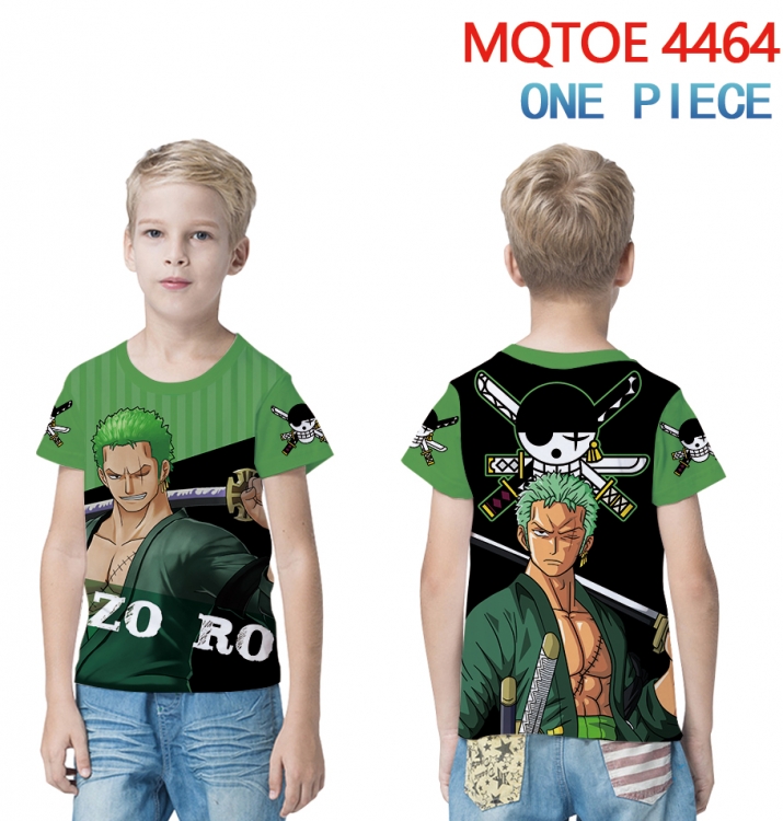 One Piece full-color printed short-sleeved T-shirt 60 80 100 120 140 160 6 sizes for children MQTOE-4464