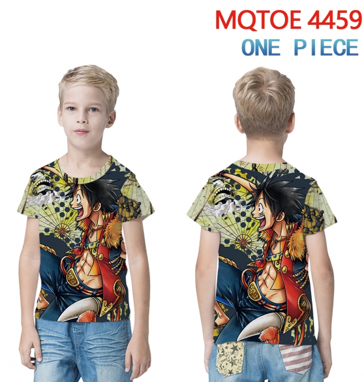 One Piece full-color printed short-sleeved T-shirt 60 80 100 120 140 160 6 sizes for children MQTOE-4459