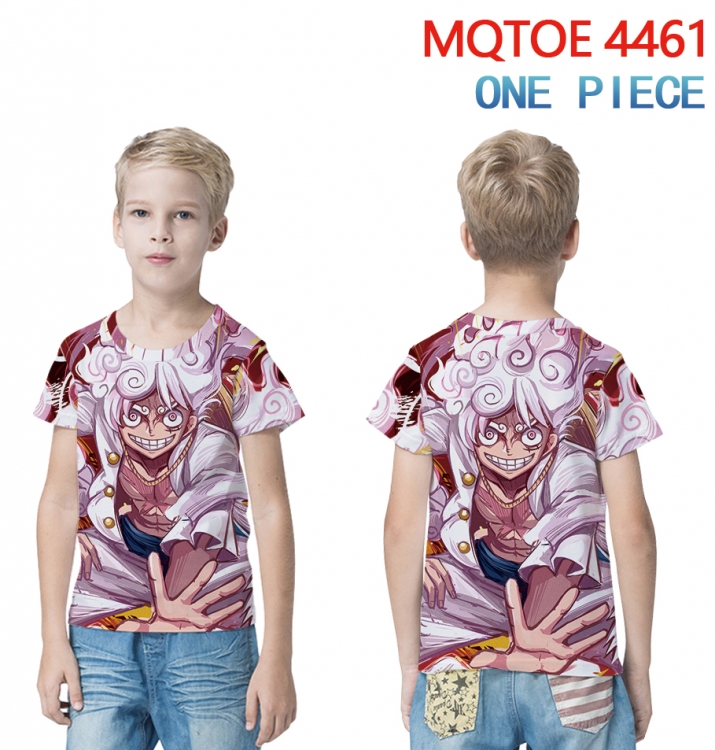 One Piece full-color printed short-sleeved T-shirt 60 80 100 120 140 160 6 sizes for children MQTOE-4461