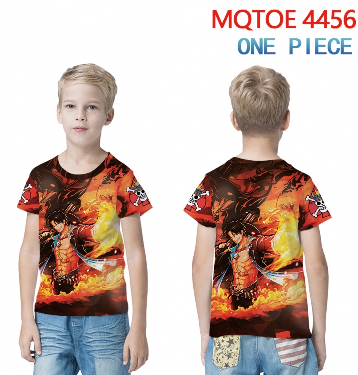 One Piece full-color printed short-sleeved T-shirt 60 80 100 120 140 160 6 sizes for children MQTOE-4456