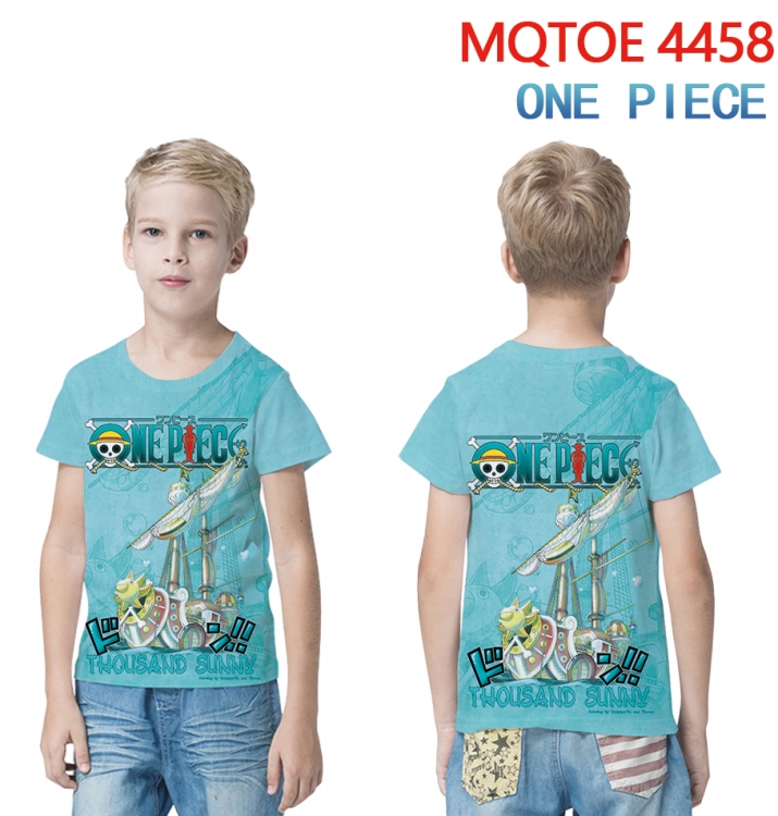 One Piece full-color printed short-sleeved T-shirt 60 80 100 120 140 160 6 sizes for children MQTOE-4458