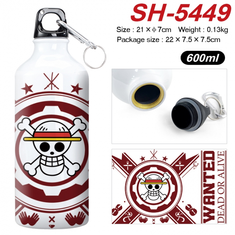 One Piece Anime print sports kettle aluminum kettle water cup 21x7cm  SH-5449