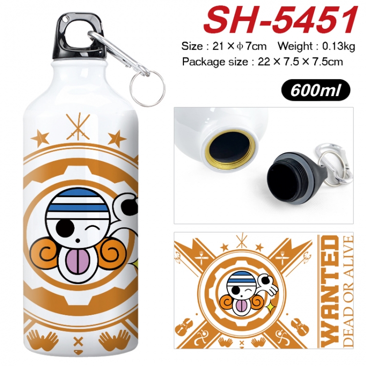 One Piece Anime print sports kettle aluminum kettle water cup 21x7cm SH-5451