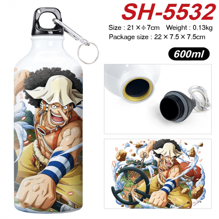 One Piece Anime print sports kettle aluminum kettle water cup 21x7cm  SH-5532
