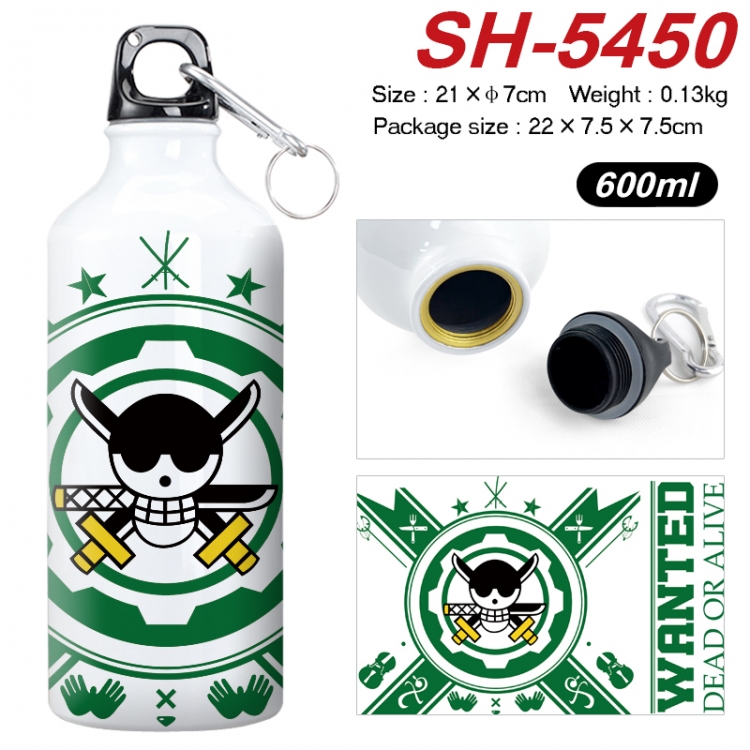 One Piece Anime print sports kettle aluminum kettle water cup 21x7cm SH-5450