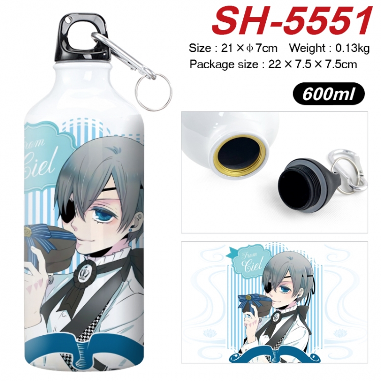 Kuroshitsuji Anime print sports kettle aluminum kettle water cup 21x7cm SH-5551