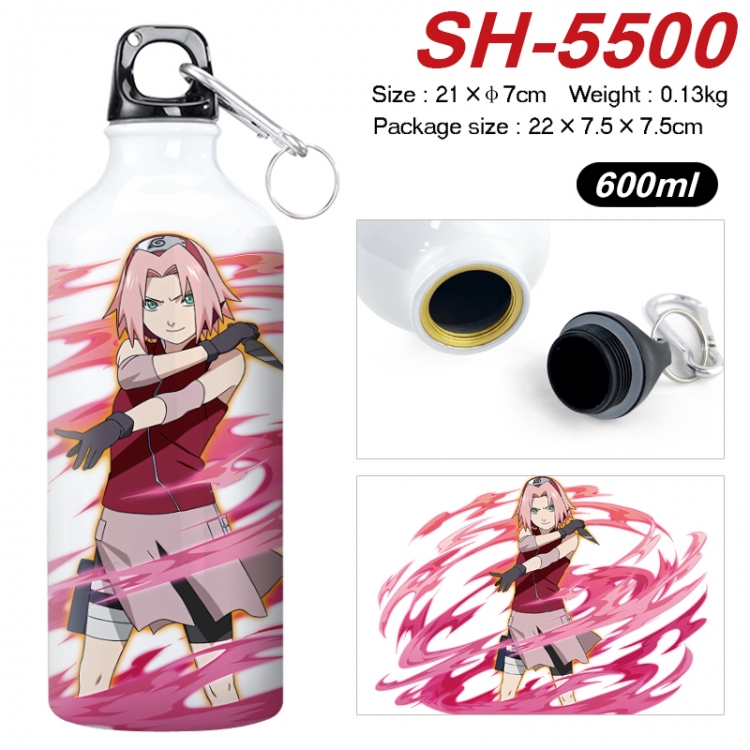 Naruto Anime print sports kettle aluminum kettle water cup 21x7cm SH-5500
