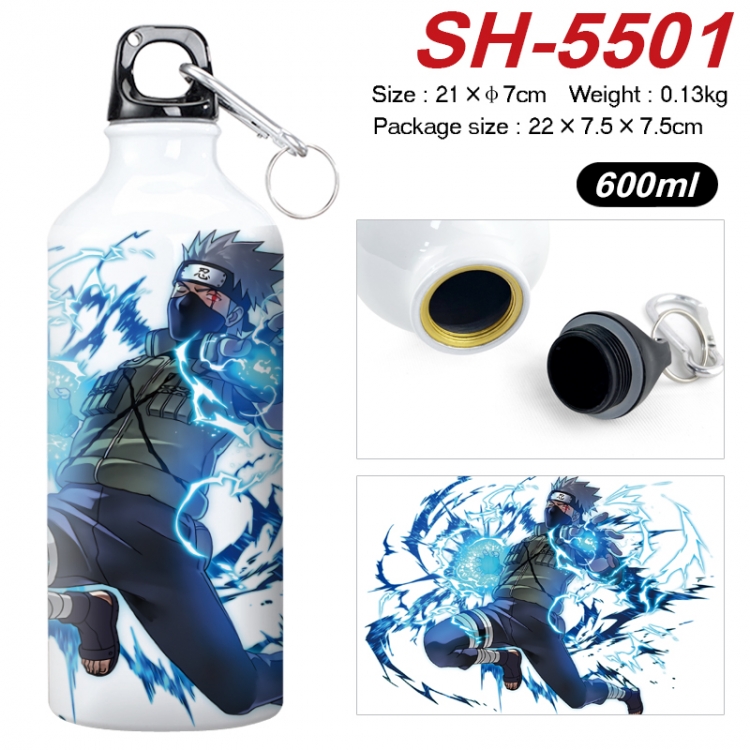 Naruto Anime print sports kettle aluminum kettle water cup 21x7cm SH-5501