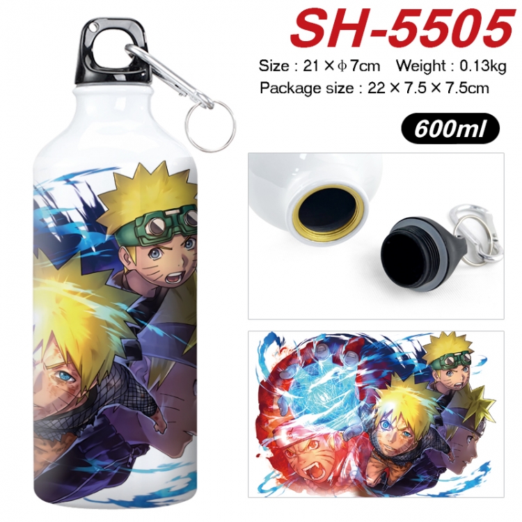 Naruto Anime print sports kettle aluminum kettle water cup 21x7cm SH-5505