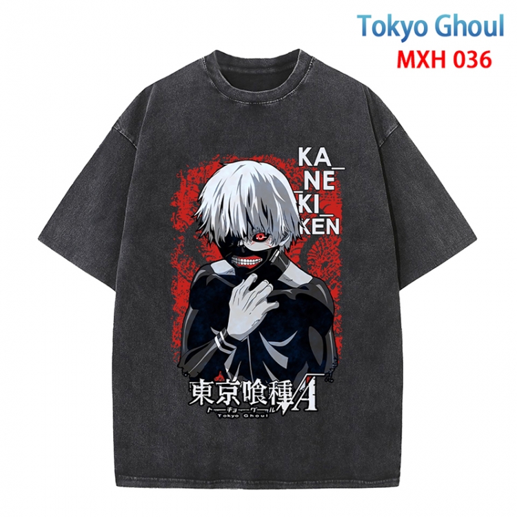Tokyo Ghoul Anime peripheral pure cotton washed and worn T-shirt from S to 4XL MXH-036